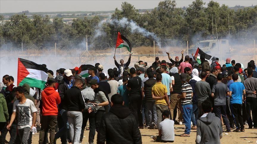 غزة احتجاجات -المنتصف