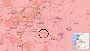 مواقع القصف الاسرائيلي على دمشق-المنتصف