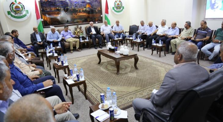لقاء الوفد المصري مع حماس-المنتصف